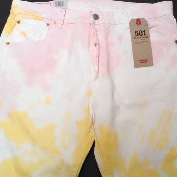 Levi's 501 '93 Straight Tie Dye Jeans 34x30 - Picture 4 of 7